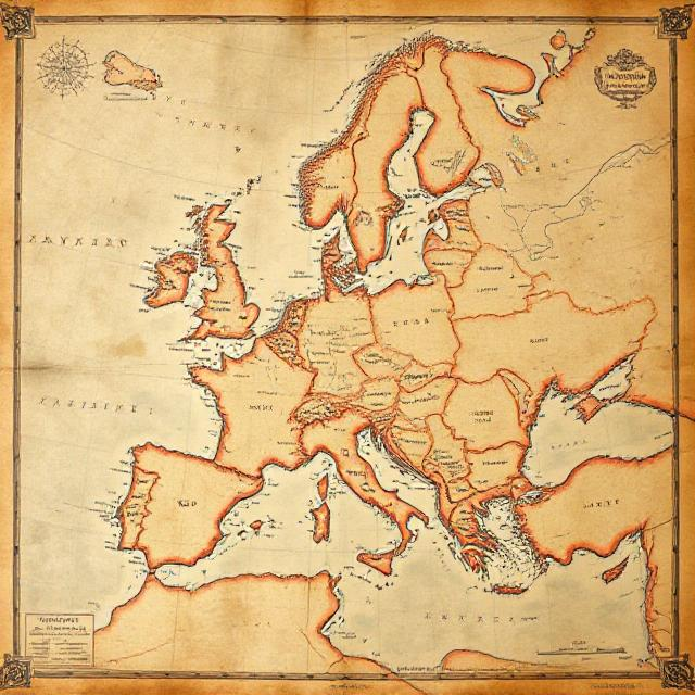 Old map and compass
